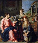 Museum art historic Christ with Maria and Marta